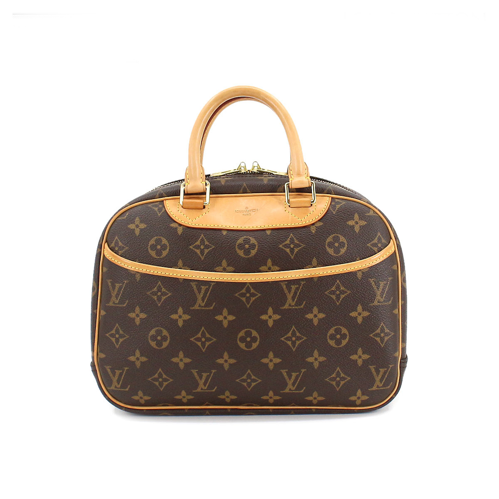 Louis Vuitton Monogram Trouville Shoulder Bag Brown Gold Hardware